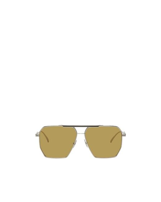 Bottega Veneta Metallic Pilot-Frame Sunglasses for men
