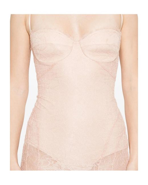 Elisabetta Franchi Pink Lace Maxi Dress