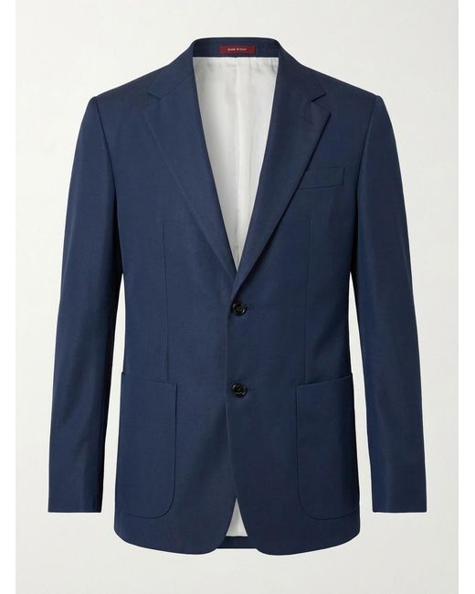 Gucci Blue Embossed Twill Jacket for men