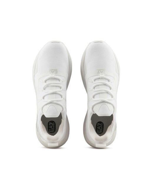 EA7 White Laced Sneakers for men