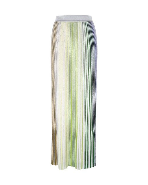 Missoni Green Printed Midi Skirt