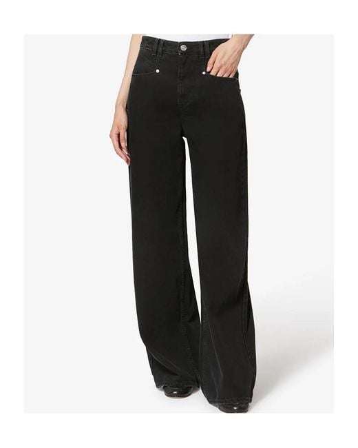 Isabel Marant Black Relaxed High Rise Jeans