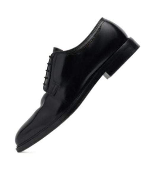 Maison Margiela Black Lace-Up Derby Shoes for men