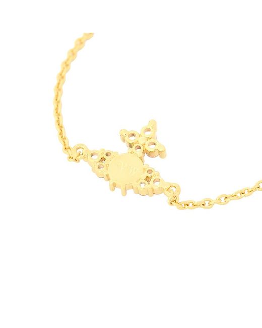 Vivienne Westwood White Feodora Orb Crystal-Embellished Bracelet