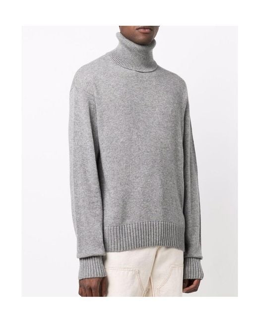 Off-White c/o Virgil Abloh Gray Fine Knit Turtleneck Jumper for men