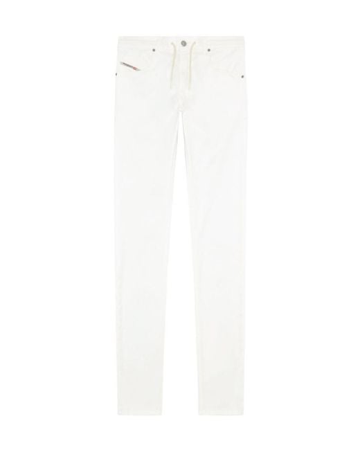 DIESEL White 2030 D-Krooley Tapered-Leg Jeans for men