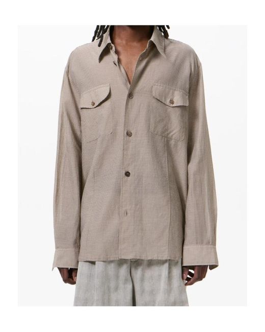 Our Legacy Natural Checked Pocket Shirt for men