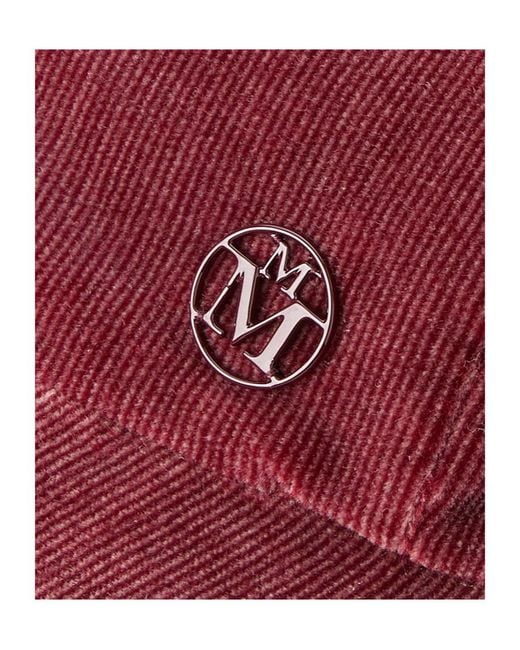 Maison Michel Red Emy Visor Cap