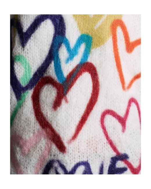 Moncler White Love Details Wool Pullover