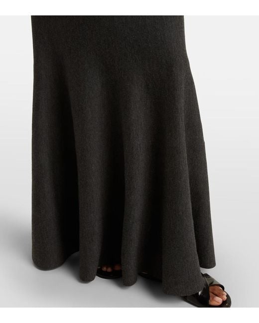 Khaite Black Margo Wool Maxi Dress