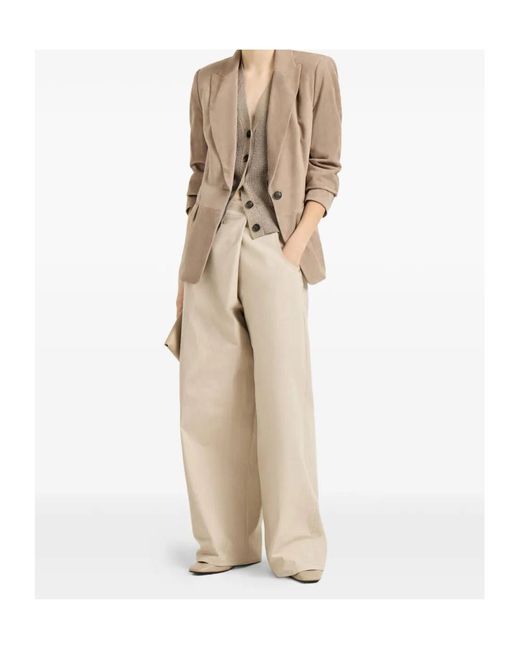 Brunello Cucinelli Gray V-Neck Buttoned Vest