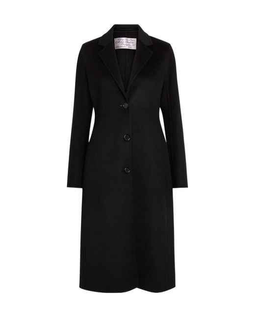 Acne Black Fitted Wool-Blend Coat