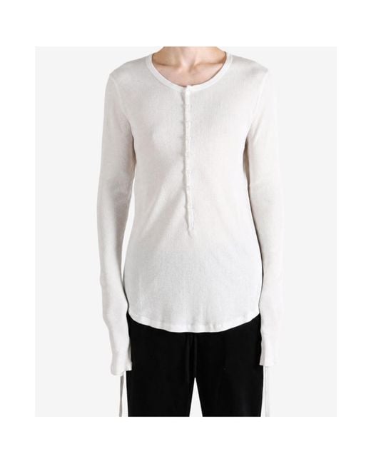 Ann Demeulemeester White Crew-Neck T-Shirt for men