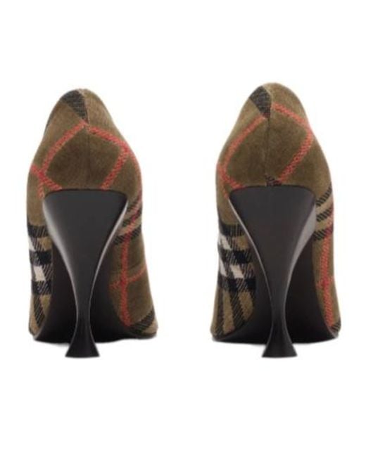 Burberry Brown Check Cameo High Pumps