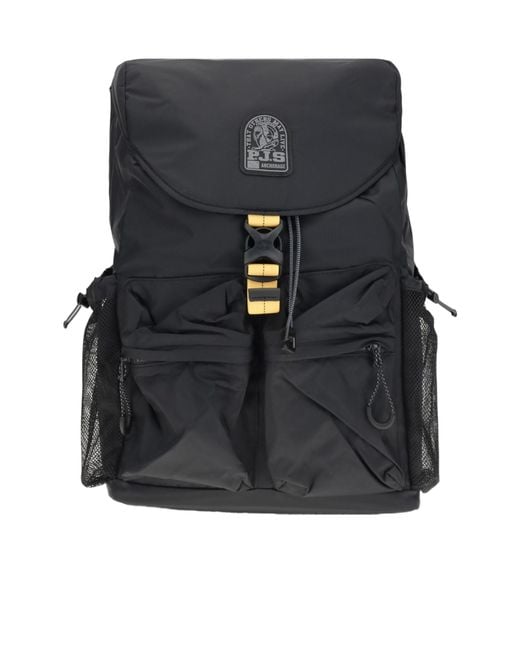 Parajumpers Black Mitchell Flap Backpack for men