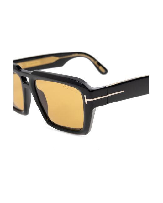 Tom Ford Metallic Rectangular Sunglasses for men