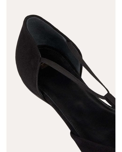 Totême  Black Totême Pointed Toe Ballet Flats