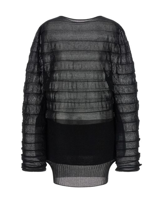 Issey Miyake Black Moving Knit Top