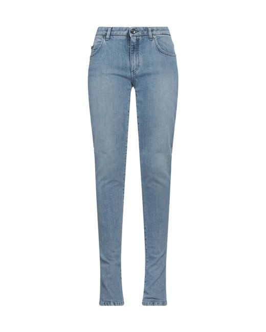 Dolce & Gabbana Blue Light Color Stretch Denim Bootcut Pants