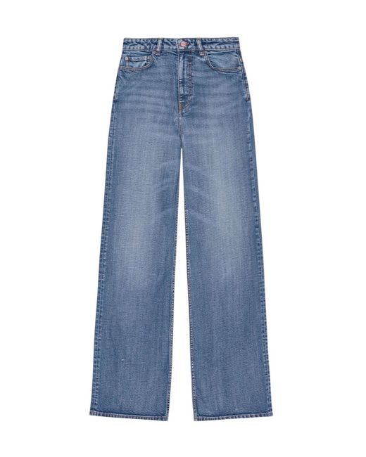 Ganni Blue Andi Straight Leg Jeans