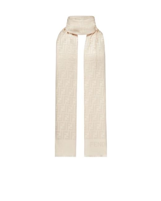 Fendi Natural Camellia Silk Stole