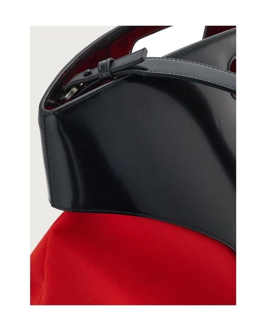 Ferragamo Red Hollowed-Out Detail Shoulder Bag for men