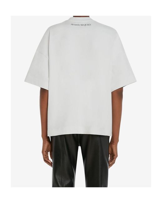 McQueen Blue Crew Neck T-Shirt