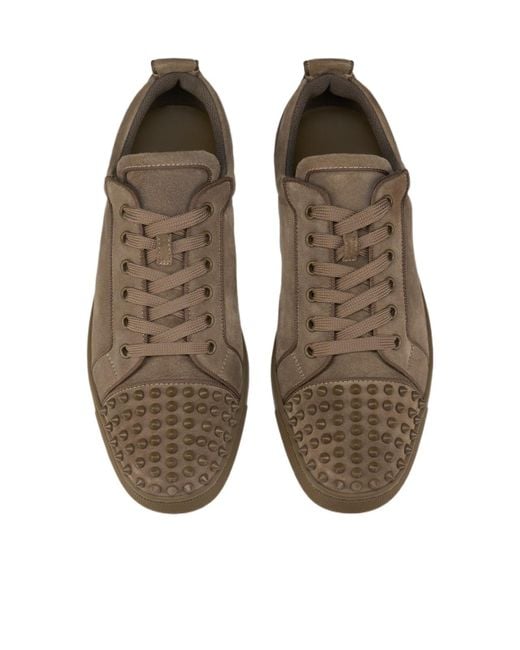 Christian Louboutin Brown Lace-Up Flat Sneakers for men