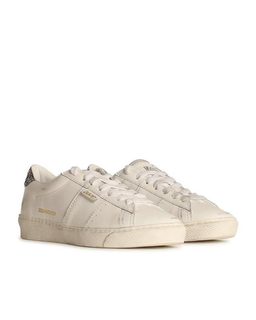 Golden Goose Deluxe Brand Natural Glitter Embellished Low-Top Sneakers