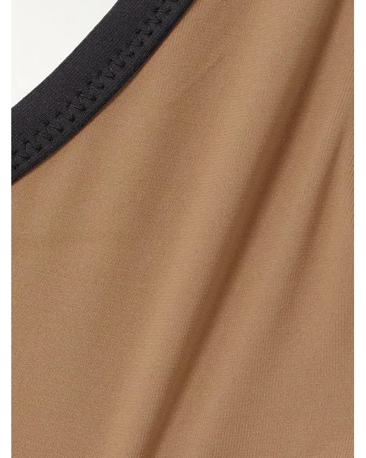 Marysia Swim Brown Calacatta Two-Tone Bikini Top