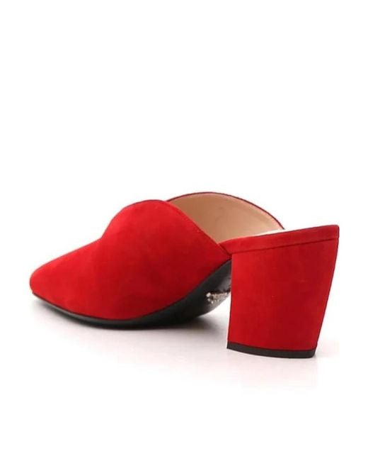 Prada Red Muller Heels