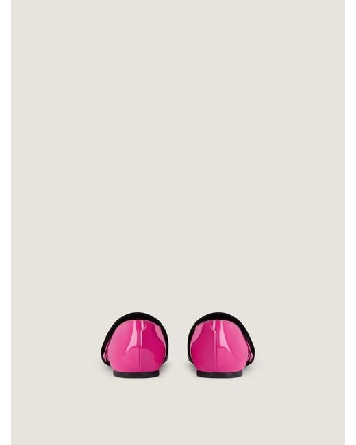 Givenchy Pink Shiny Logo Strap Ballet Flats