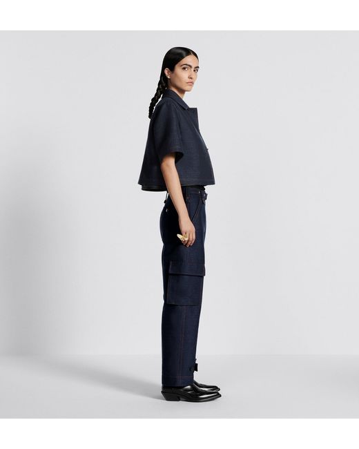 Dior Blue Belted Cargo Pants