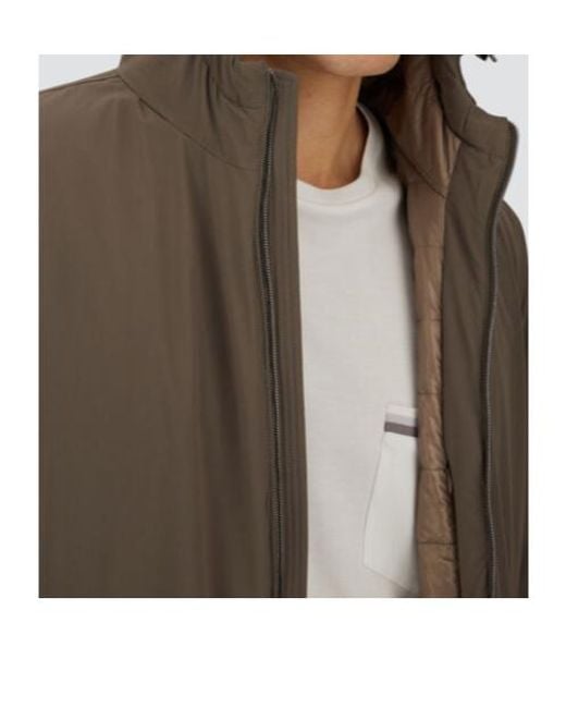 Herno Brown Zip-Up Hooded Parka for men