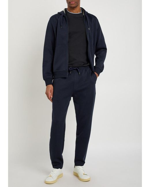 Brunello Cucinelli Blue Cotton Blend Casual Pants for men