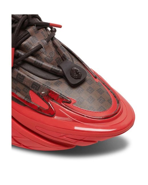Balmain Red Unicorn Trainers for men