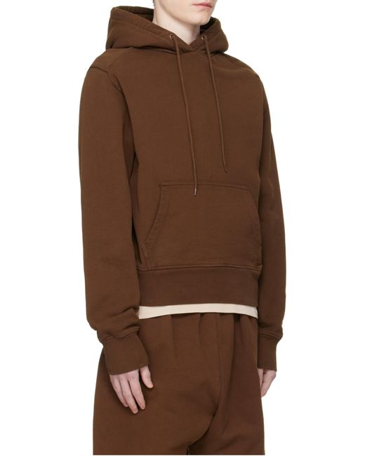 Entire studios Brown Drawstring Kangaroo-Pocket Hoodie for men