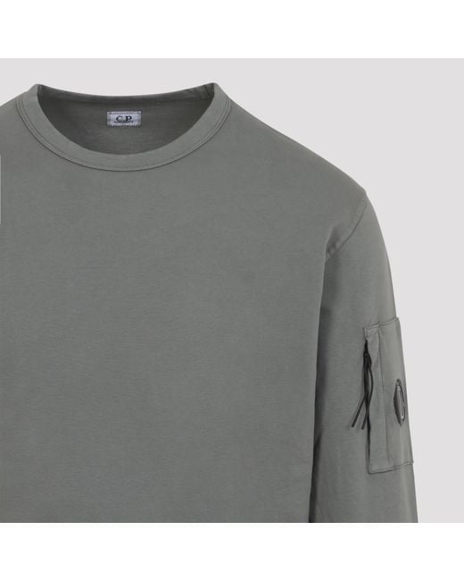 C P Company Gray Logo Patch Sweatshirt for men