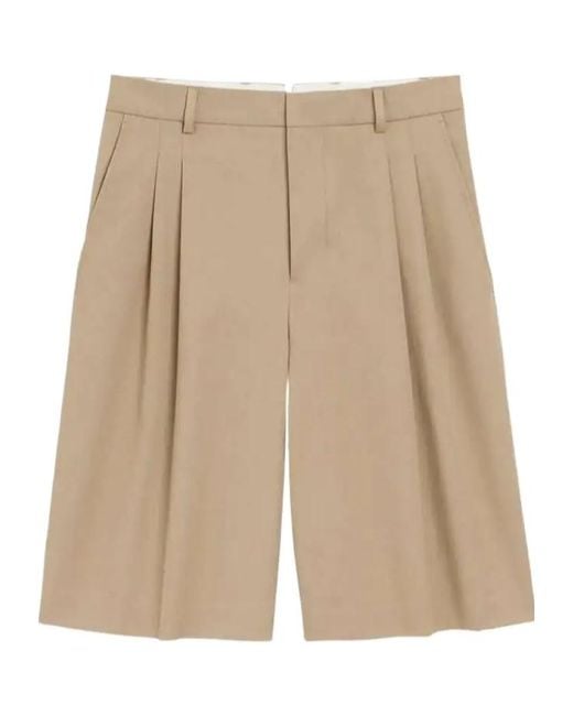 AMI Natural Belt-Loop Shorts for men