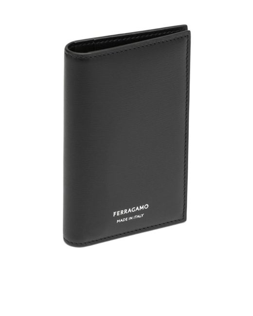 Ferragamo Black Logo Card Bag for men
