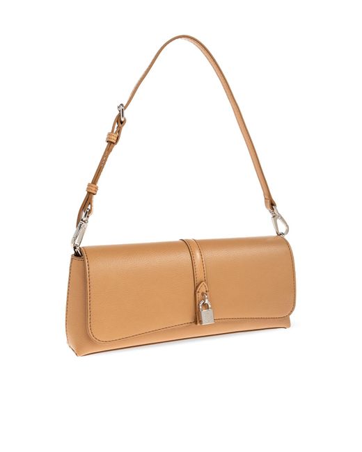 Stella McCartney Metallic Ryder Pochette Lock Charm Shoulder Bag