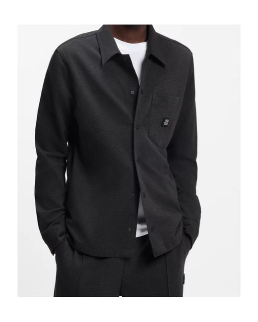 Boss Black Enaso Chest-Pocket Long-Sleeve Shirt for men