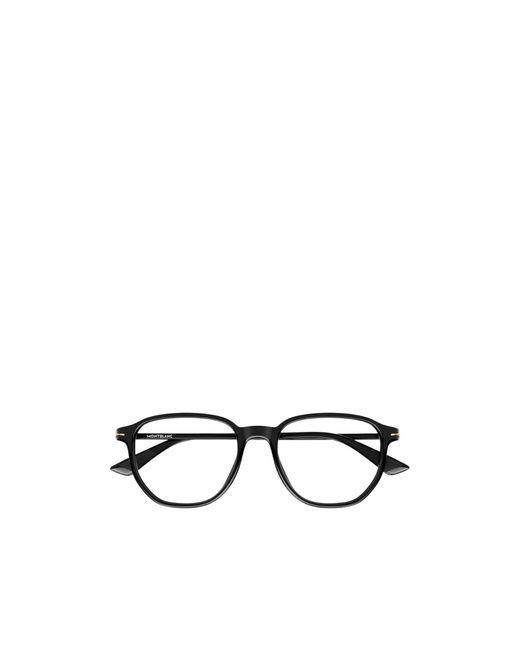 Montblanc White Eyewear Round Frame Glasses for men