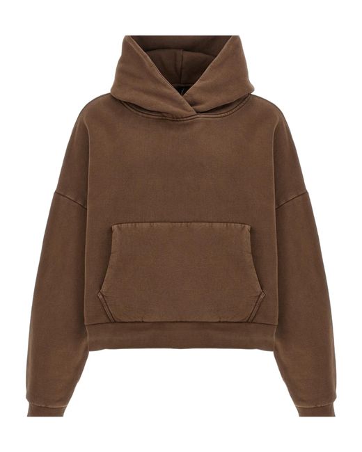 Entire studios Brown Cropped Hoodie for men