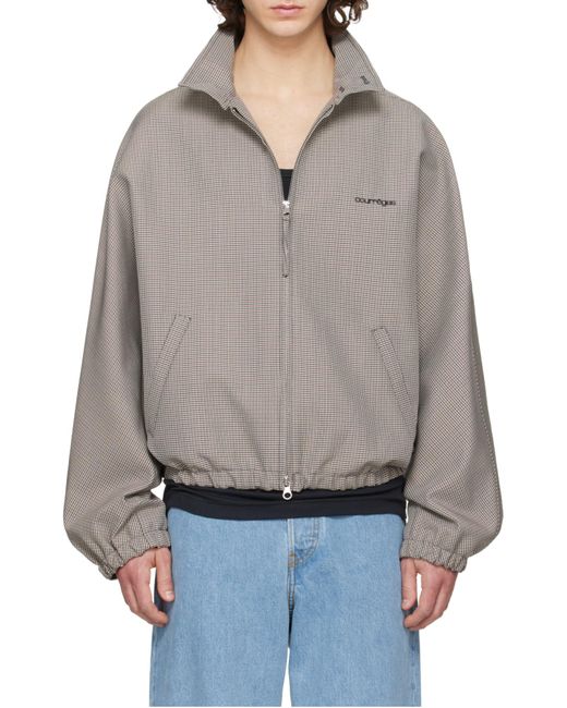 Courreges Gray Houndstooth Casual Jacket for men