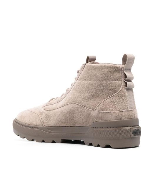 Vans Brown Logo Lace-Up Shoes for men