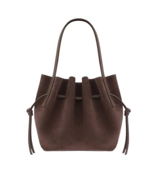Yuzefi Brown Scallop Mini Tote