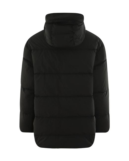 C P Company Black Hooded Down Jacket for men