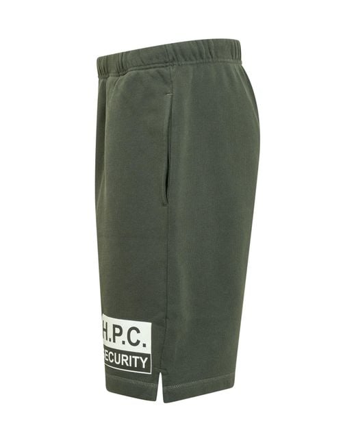 Heron Preston Green Security Cotton Track Shorts for men