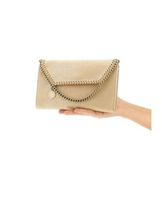 Stella McCartney Natural Falabella Logo Charm Crossbody Bag